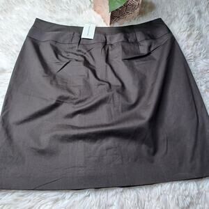 Banana Republic Short A-line Skirt Size 6 Stretch Brown Smocked Pleated Front